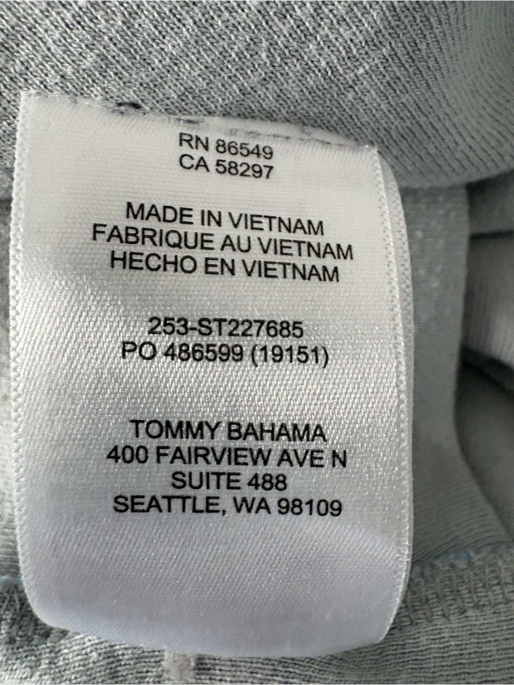 Tommy Bahama North Port 1/2 Zip Pullover Light Blue Cotton Tencel Large - Picture 7 of 13